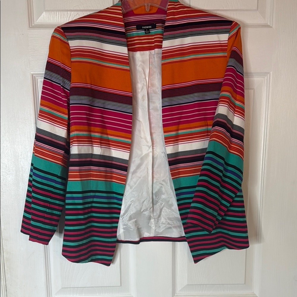 Multicolor Striped Blazer - Picture 1 of 9